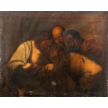 The incredulity of Saint Thomas, after Caravaggio, 19th century Spanish school