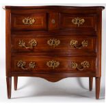 George III English chest of drawers in solid mahogany, 18th century