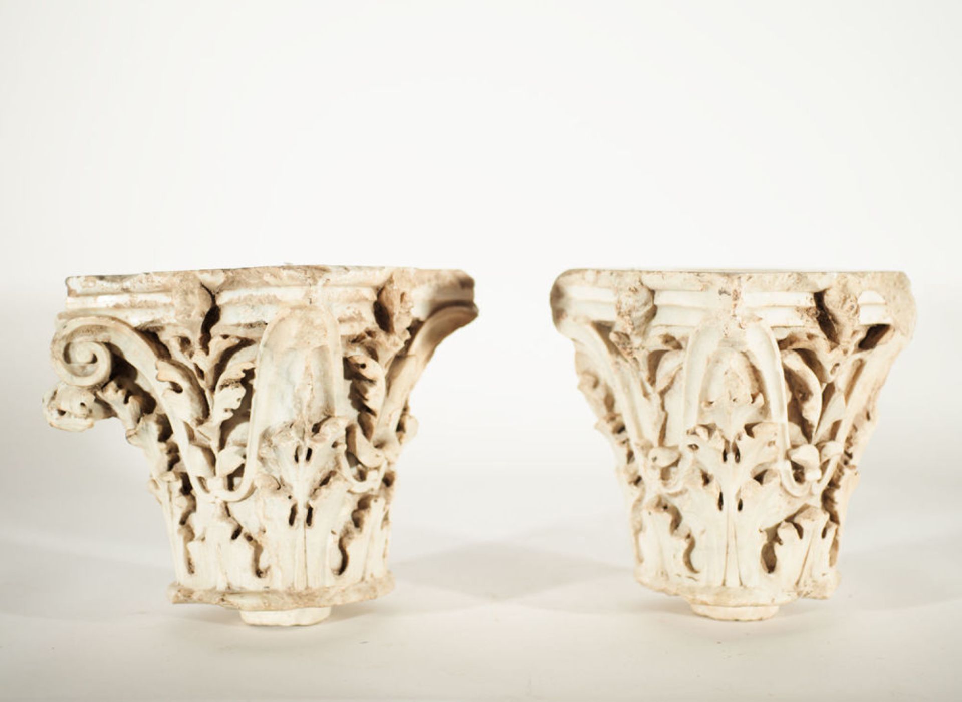 Magnificent Pair of Corinthian Capitals, possibly Roman Empire, Flavian period, 2nd - 3rd century AD
