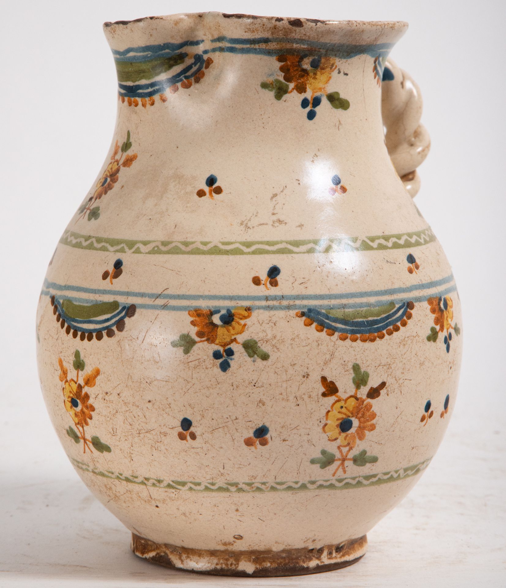 Talavera Wine Jug, 18th century - Image 2 of 3