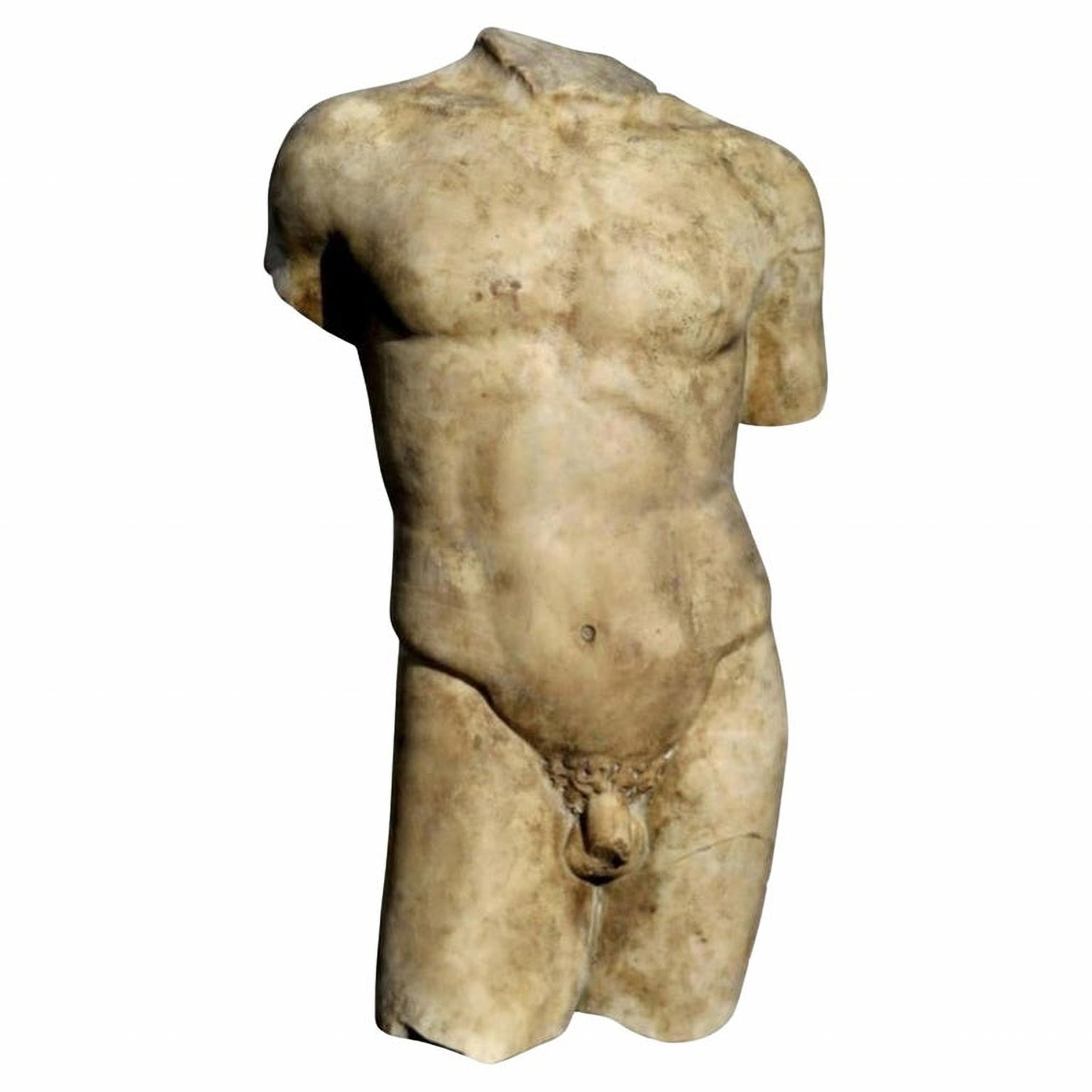 Torso of a Young Man, following models from classical Greece, 19th century - Image 2 of 4