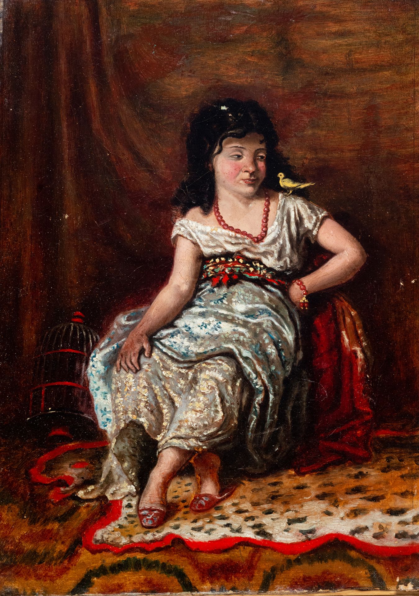 Portrait of Orientalist Lady, 19th century Italian school - Bild 2 aus 3