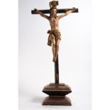 New Spain Colonial Christ in carved wood, 18th century