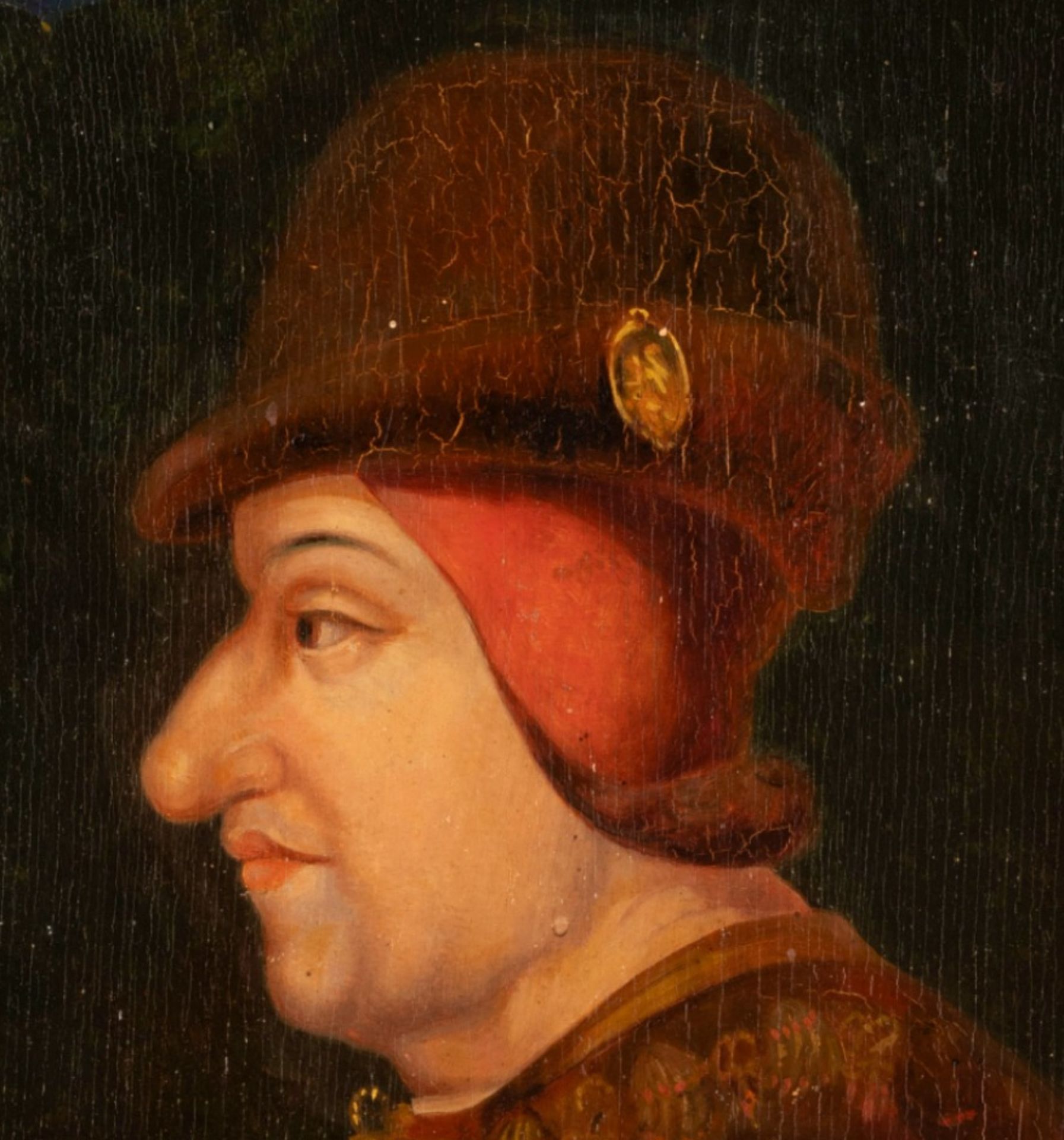 Portrait of Louis XI of France, French school of Fontainebleau 16th - 17th centuries - Image 3 of 3