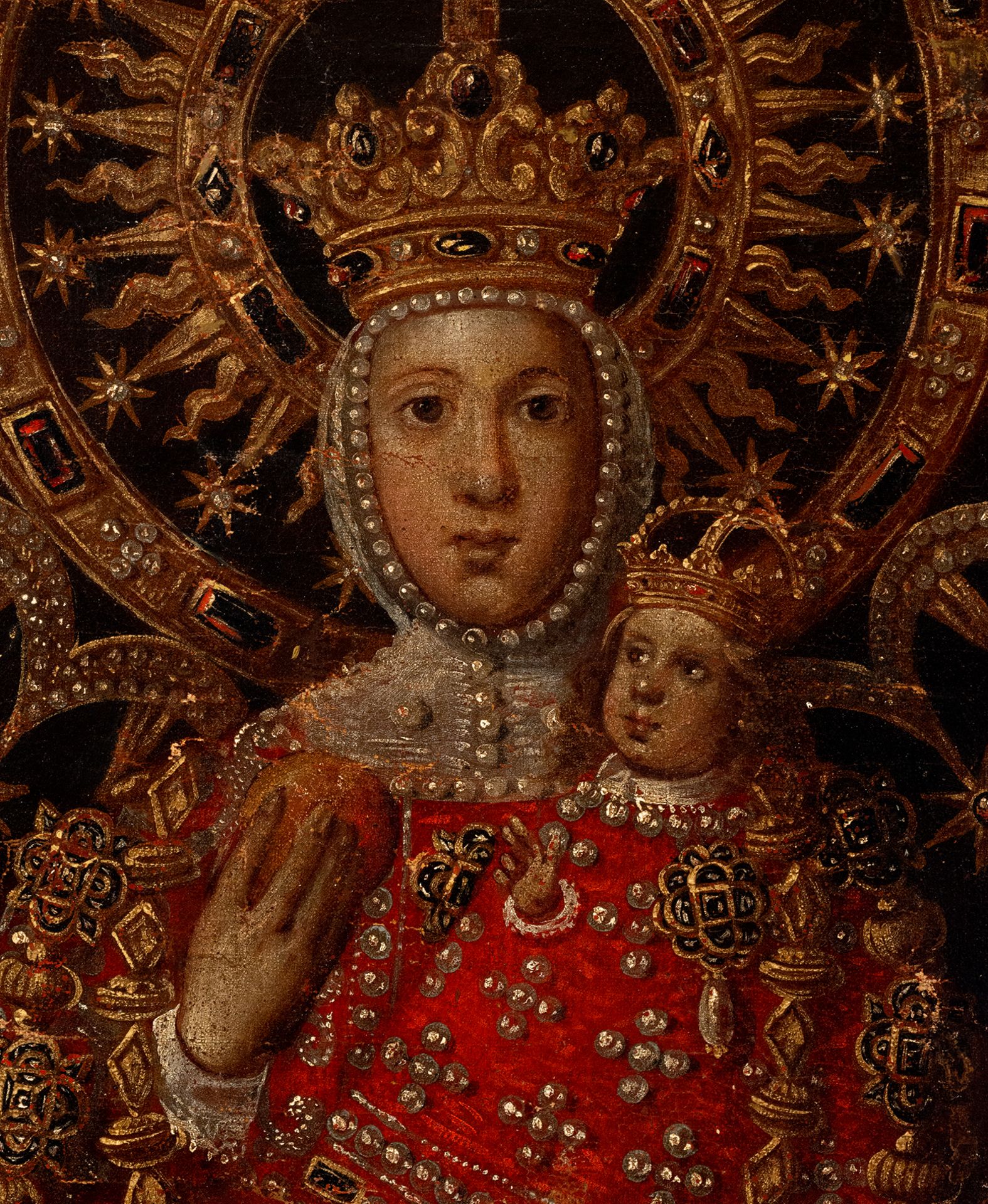 Santísima Vera Image of the Virgen de la Cabeza, Spanish school or Colonial school from the second h - Bild 10 aus 11