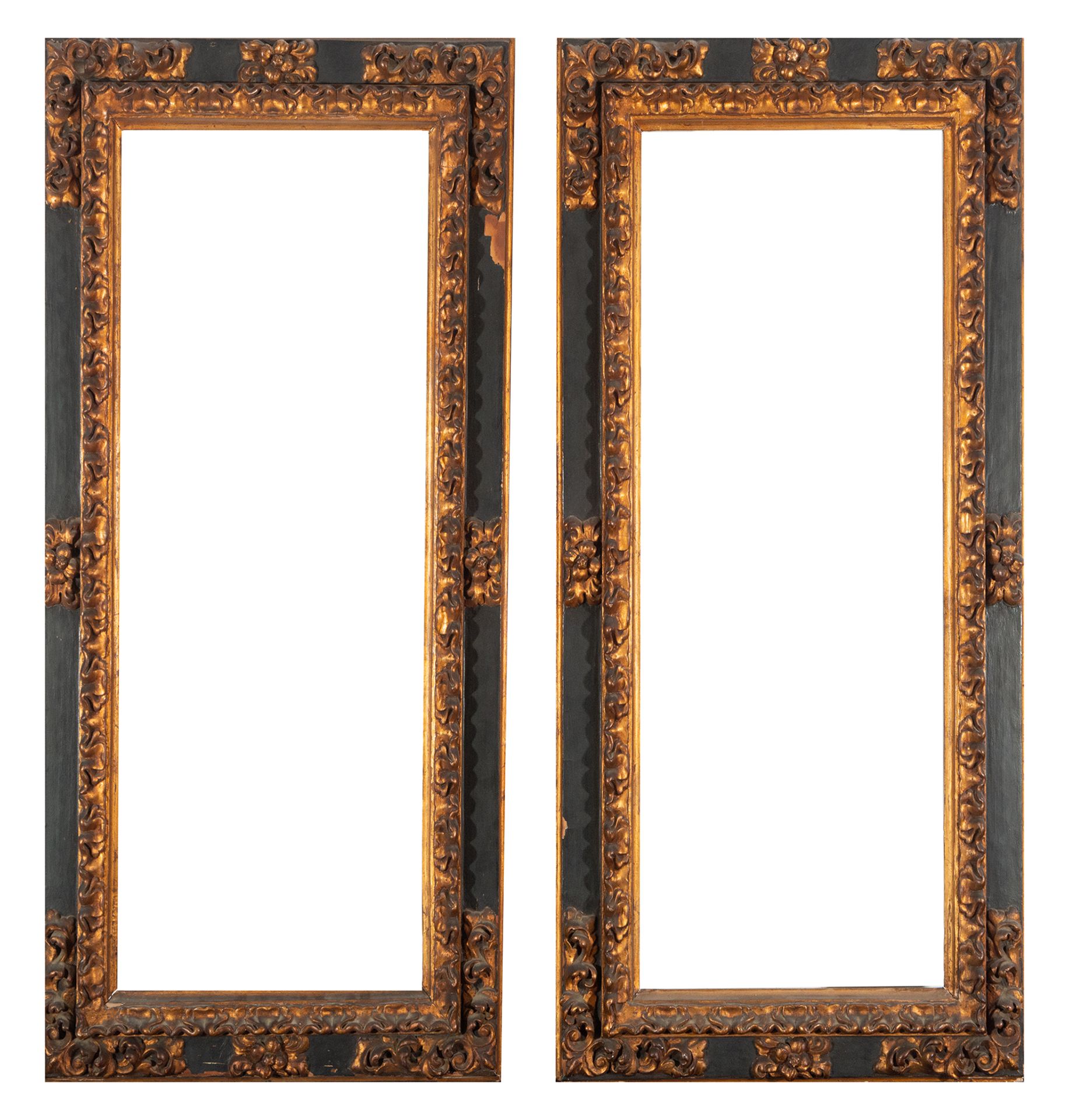 Pair of Frames in Spanish Baroque style, late 19th century