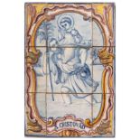 Saint Christopher in Portuguese tiles, 18th century