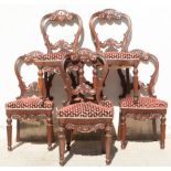 Lot of 6 English mahogany chairs, 19th century