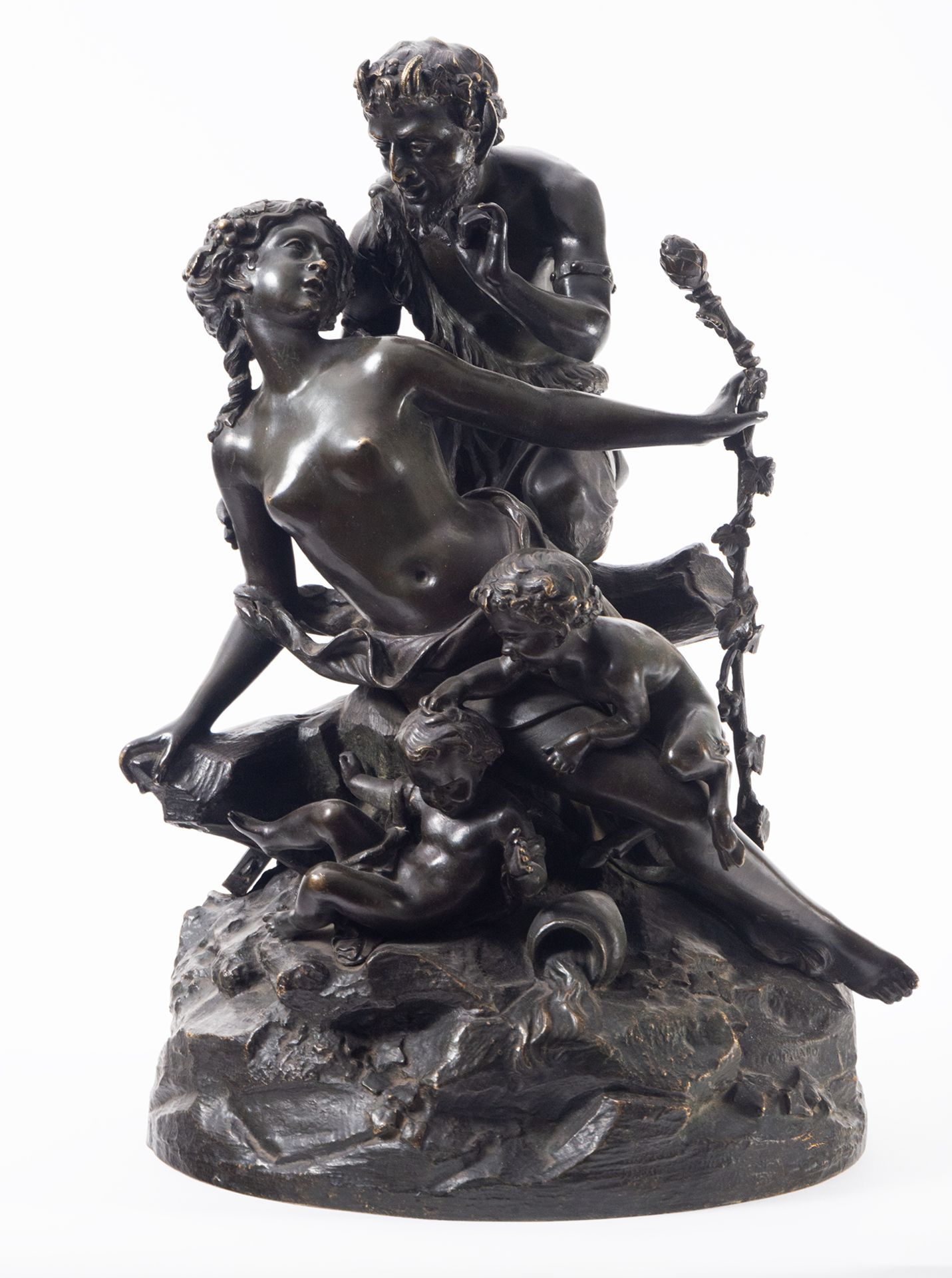 Faun with Venus and two cupids, French school of the 18th - 19th centuries