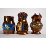 Lot of three Jars of Hispano Moresque majolica, 19th century