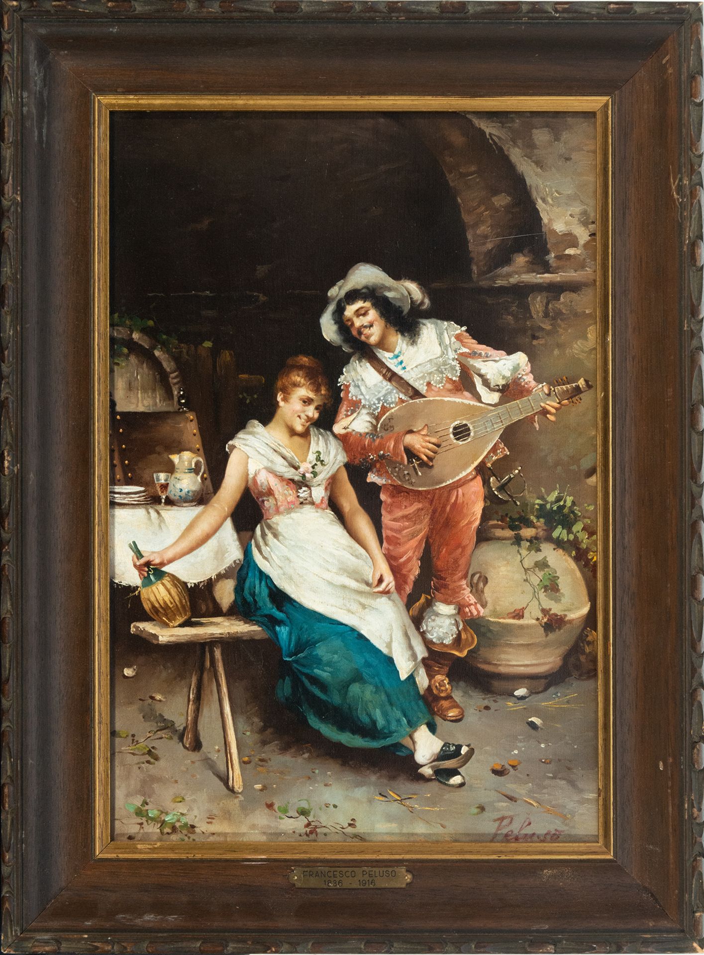 'Couple of Musketeers', Francesco Peluso (1836 - 1916), 19th century Italian school