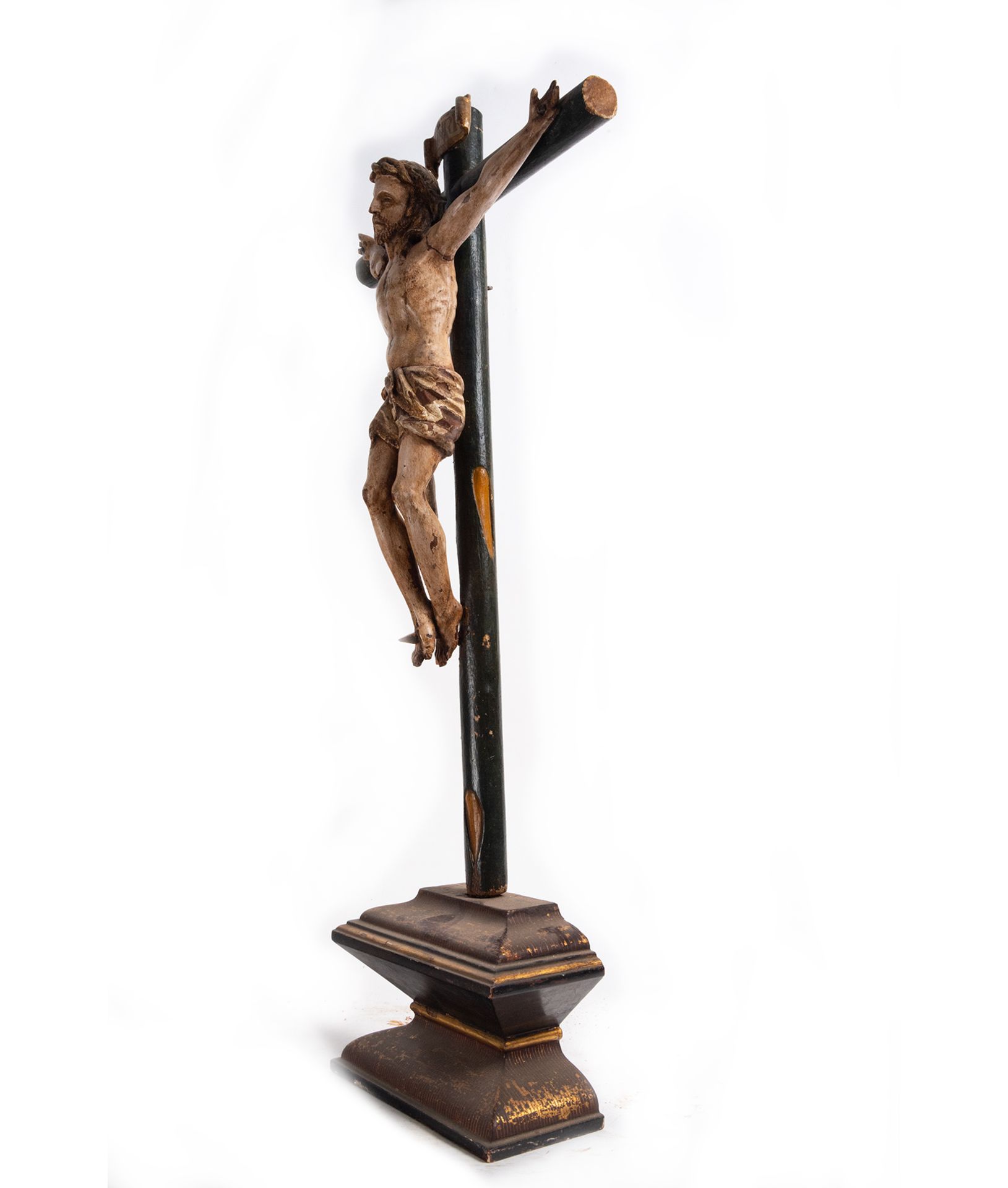 New Spain Colonial Christ in carved wood, 18th century - Image 2 of 8