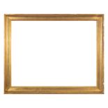 Cane frame in smooth pine wood gilded with gold leaf, 19th century