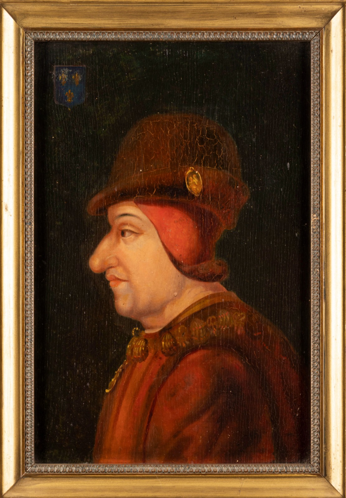 Portrait of Louis XI of France, French school of Fontainebleau 16th - 17th centuries