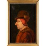 Portrait of Louis XI of France, French school of Fontainebleau 16th - 17th centuries