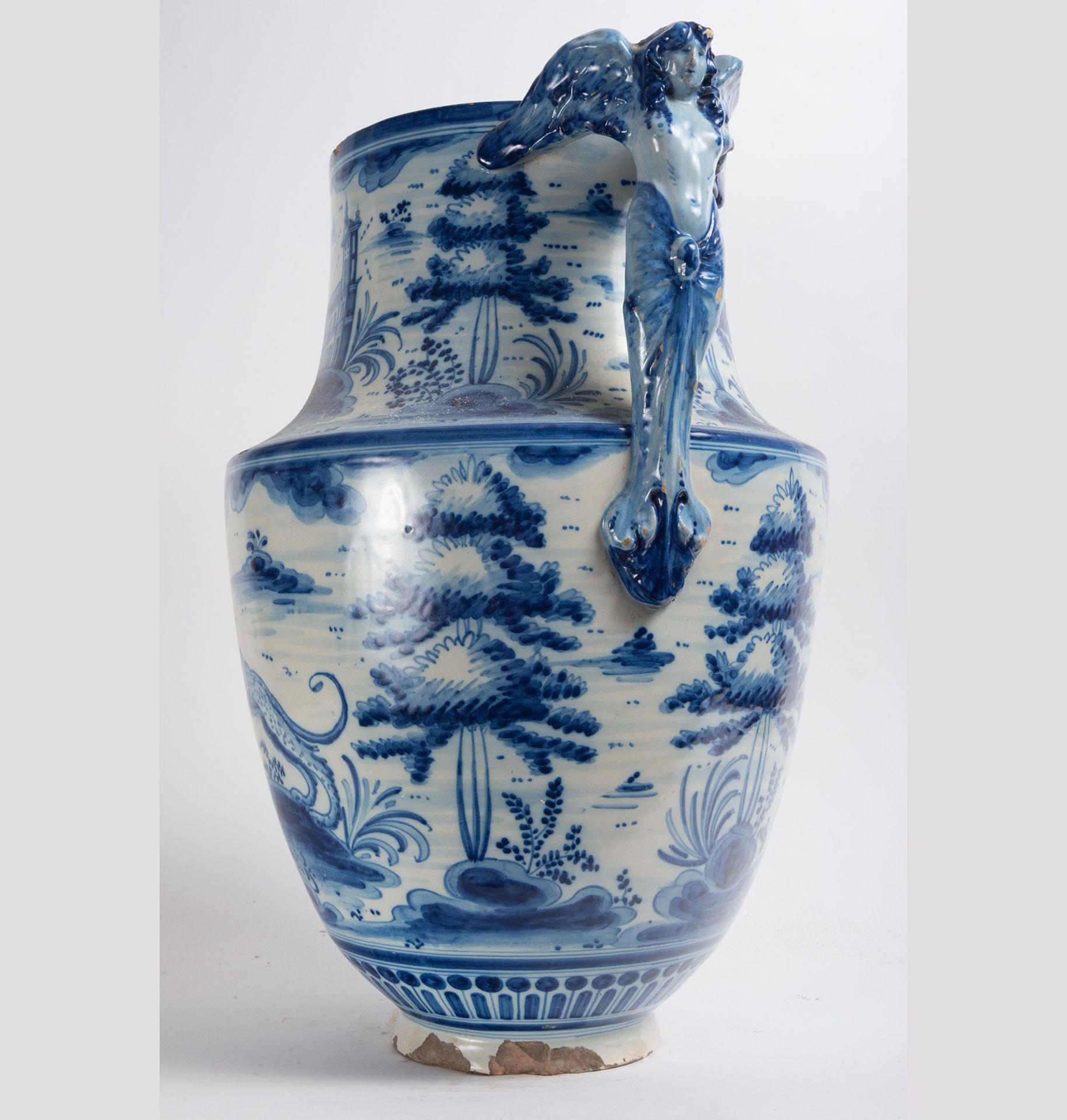 Large Talavera Vase with Caryatid handles, early 20th century - Image 2 of 5