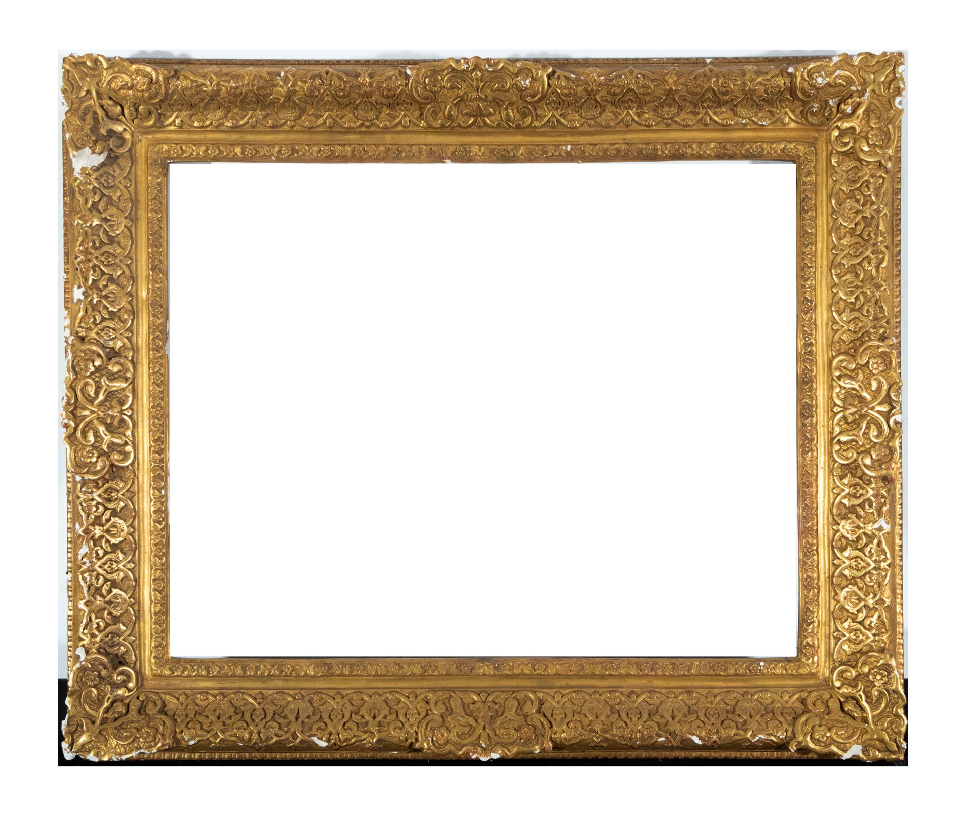 Golden Pasta frame with Florentine-style floral motifs, 19th century