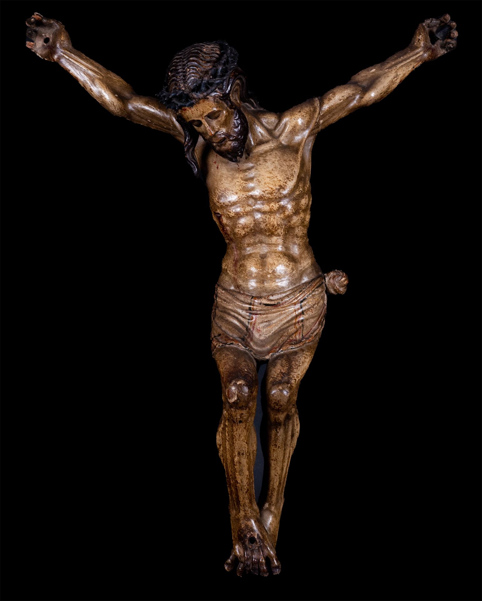 Christ from Granada from the end of the 16th century in polychrome wood, circle of Pablo de Rojas