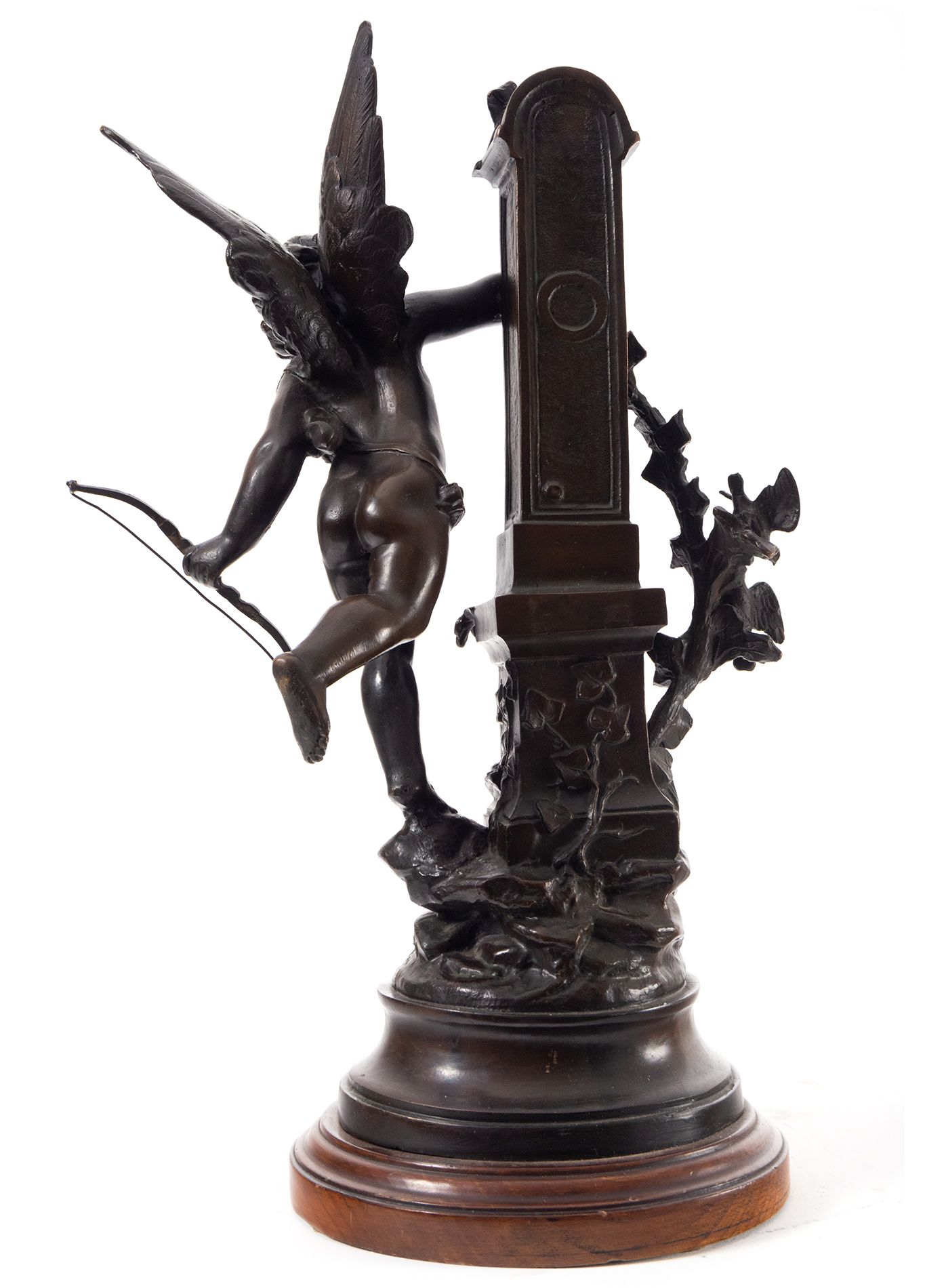 Elegant Cupid at the Fountain in bronze, 19th century French school, signed Bruchon - Image 7 of 7