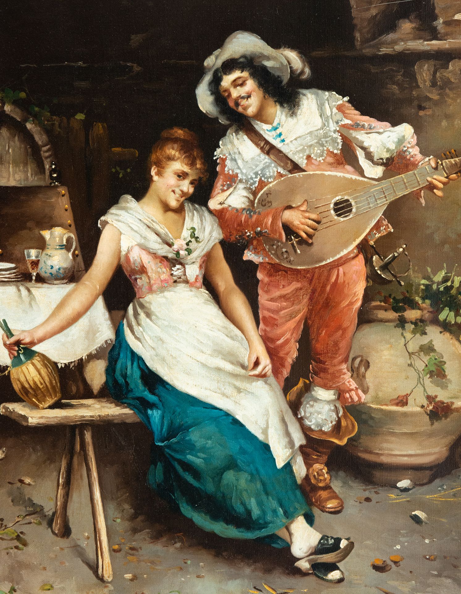 'Couple of Musketeers', Francesco Peluso (1836 - 1916), 19th century Italian school - Image 2 of 3