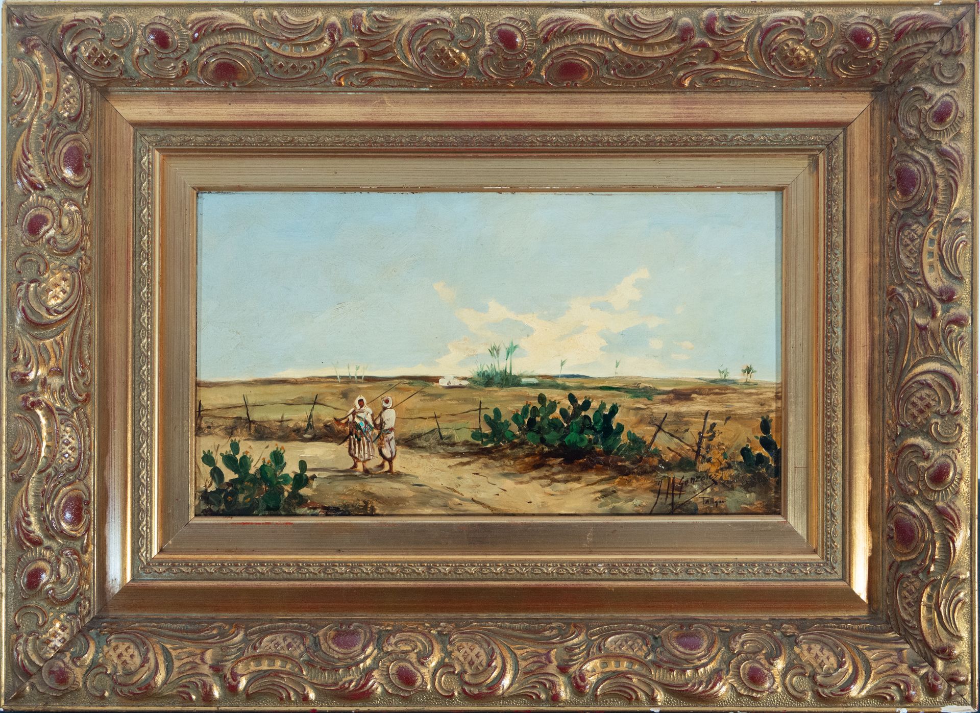 Pair of Orientalist Landscapes, M. González, Tangier, early 20th century - Image 6 of 10