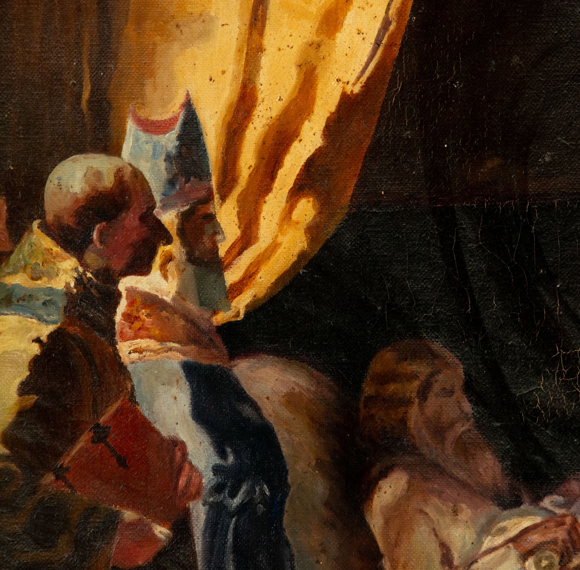 The delivery of the Sword of Jaime I to his son, 19th century Spanish school - Bild 4 aus 5