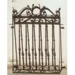 Wrought iron grill for window, 19th century