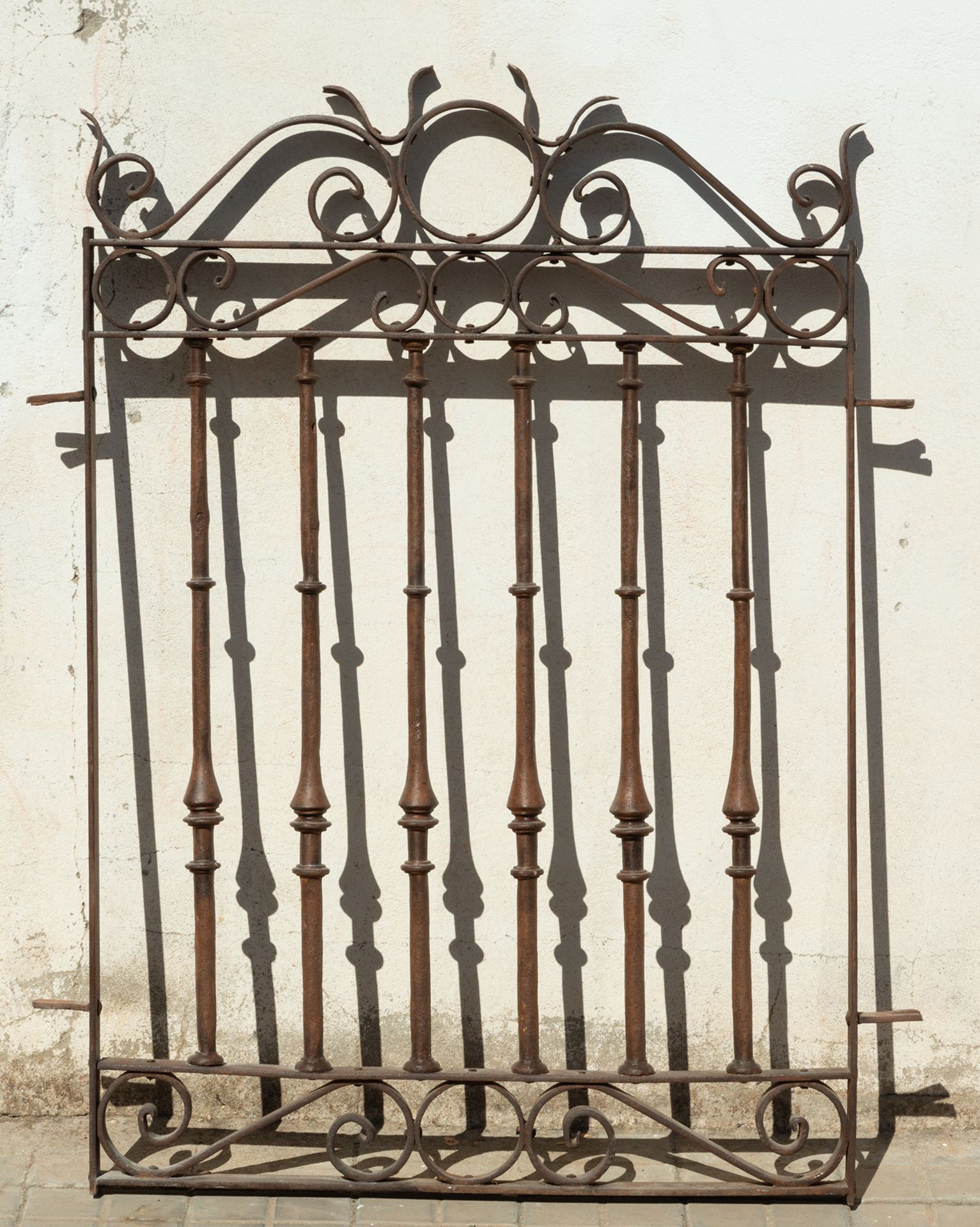 Wrought iron grill for window, 19th century