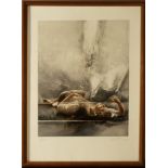 Hand signed and serialized lithograph, Eduardo Naranjo, New York series, Spanish school of the 20th