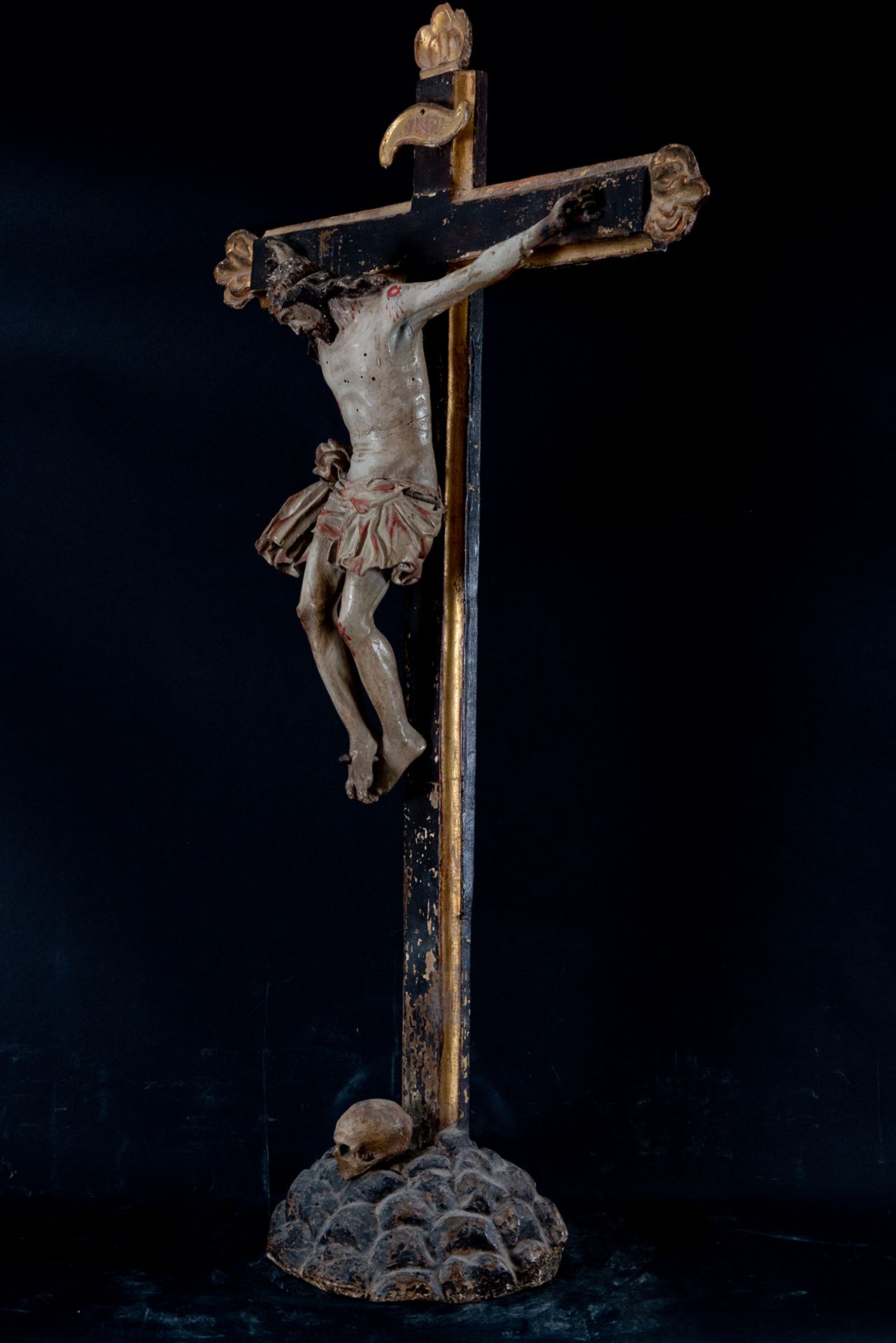 Colonial Christ in polychrome wood, 18th century - Image 2 of 4
