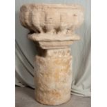 Renaissance Baptismal Font in carved stone, late 15th century