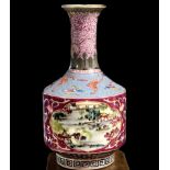 Vessel in Famille Rose enamels, Qianlong mark, 20th century