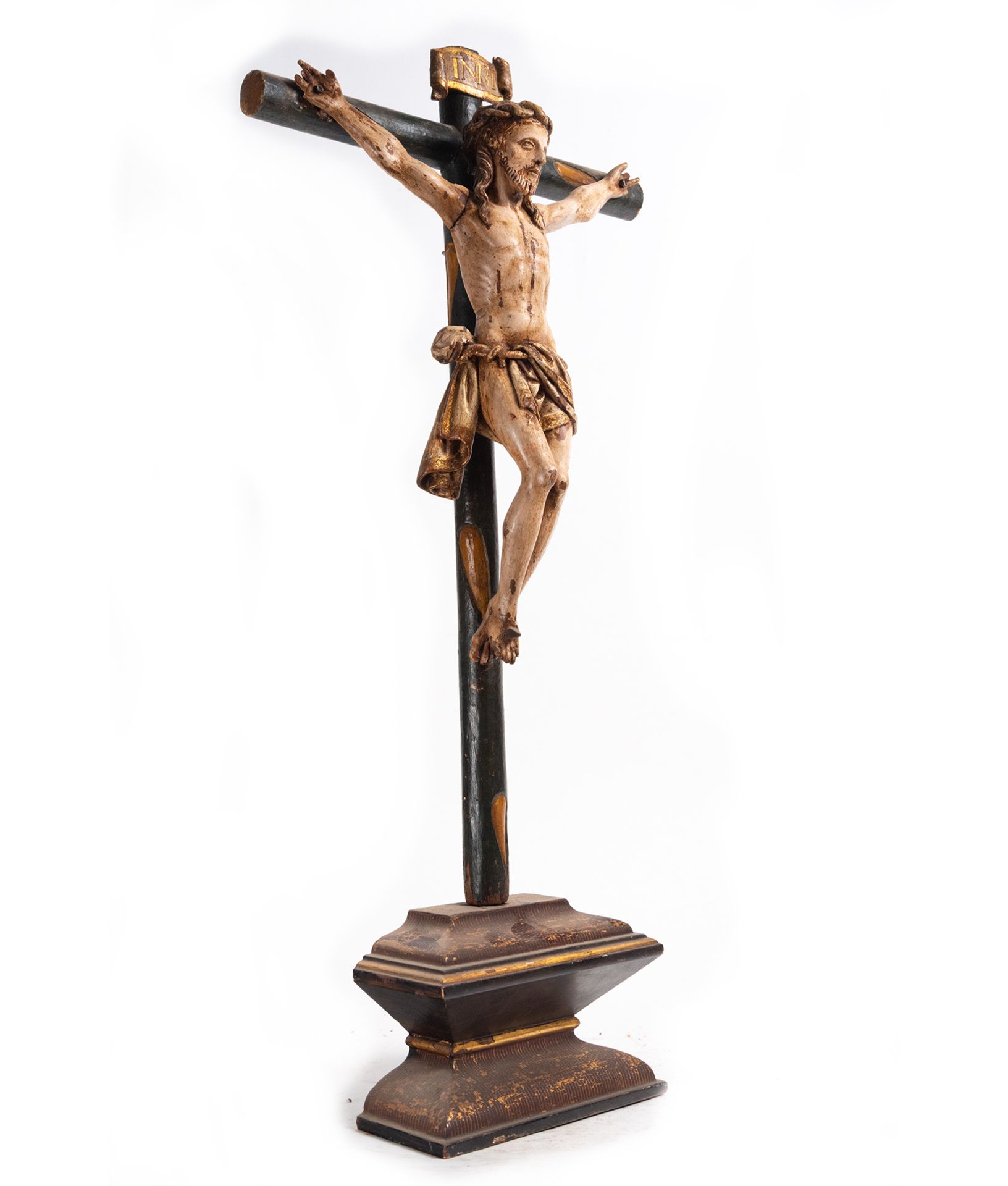 New Spain Colonial Christ in carved wood, 18th century - Image 3 of 8