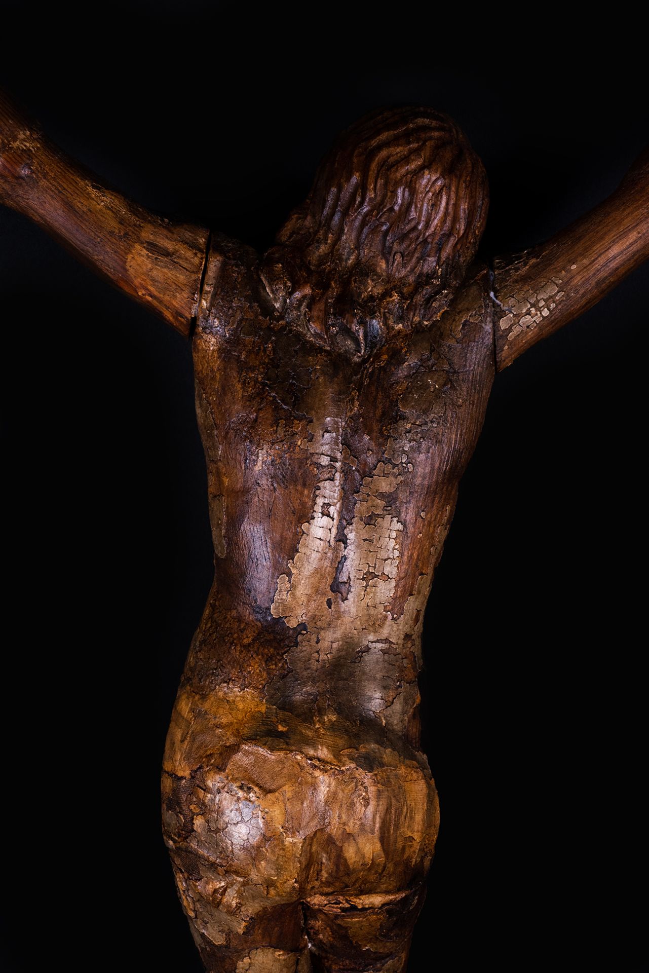 Christ in wood, with traces of original polychrome, based on Michelangelo's model, 16th - 17th centu - Bild 8 aus 9