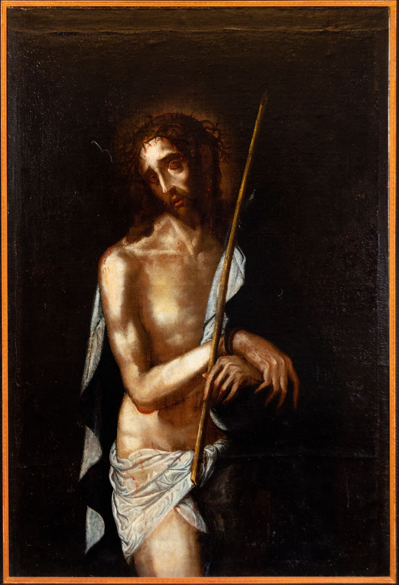 Christ the Nazarene with an important Plateresque frame in gilded and polychrome wood, 16th - 17th c - Image 2 of 8