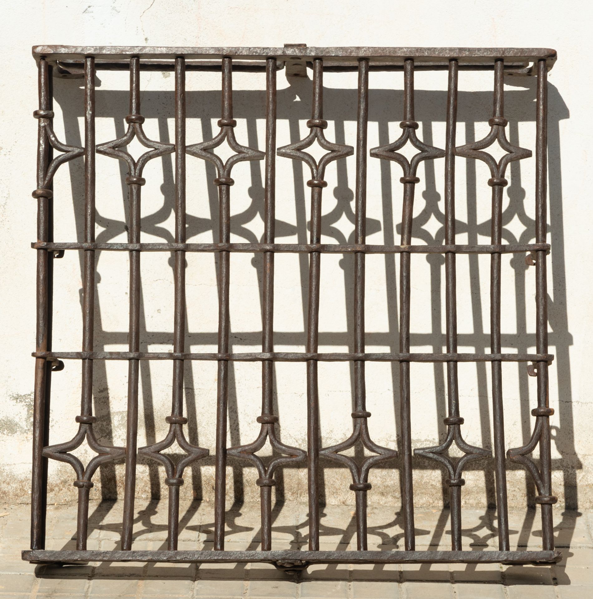 Wrought iron grill for window, 18th century