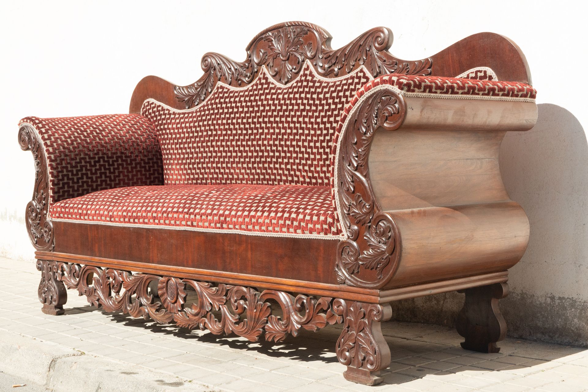 English settee in mahogany, 19th century - Image 2 of 4