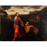 Jesus Saving Pedro from the Shipwreck, 17th century Viceroyalty colonial school