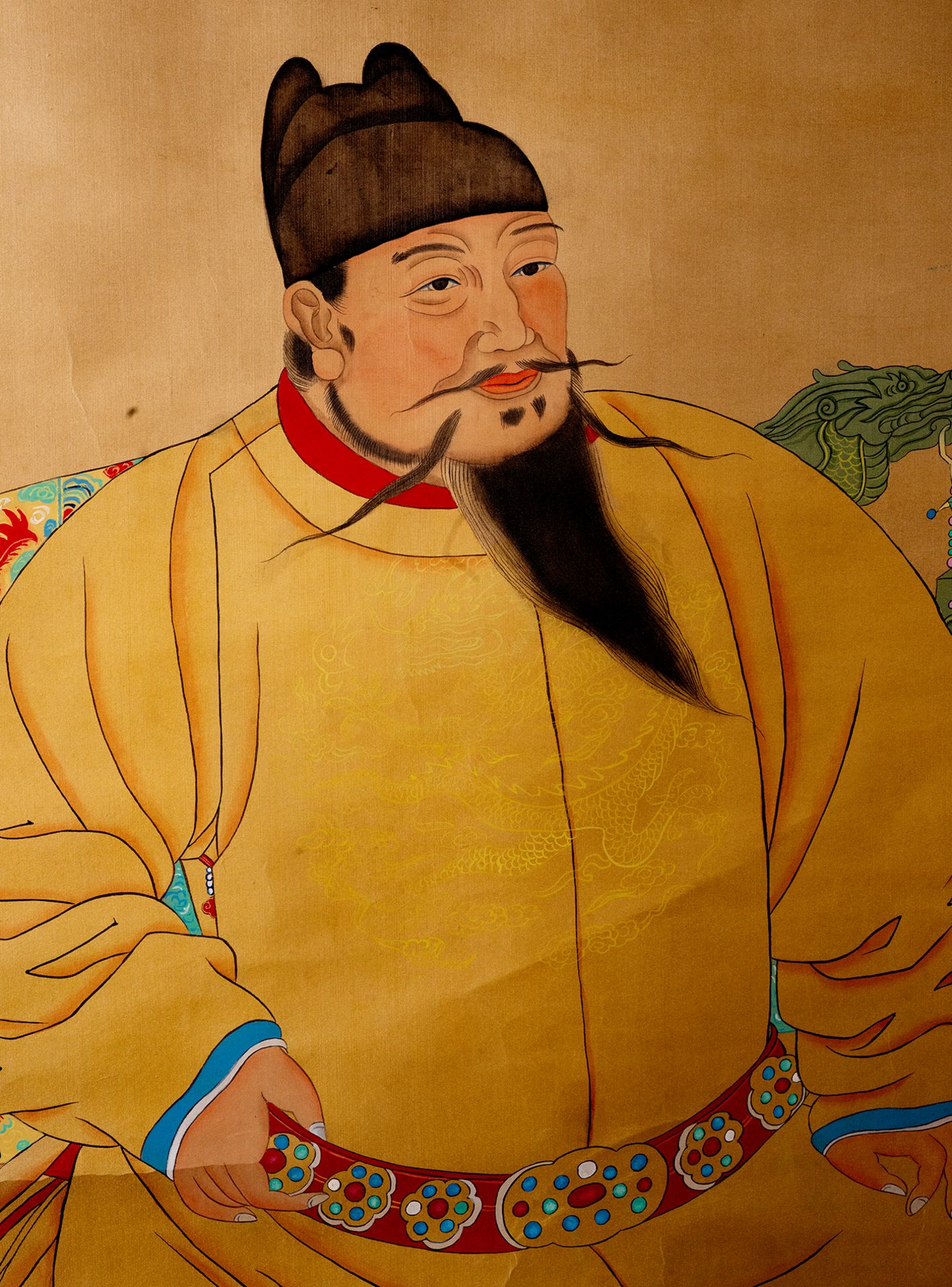 Portrait of Xuande Emperor, 20th century Chinese school, signed Baishi Shanren, Republic Period (191 - Image 3 of 6