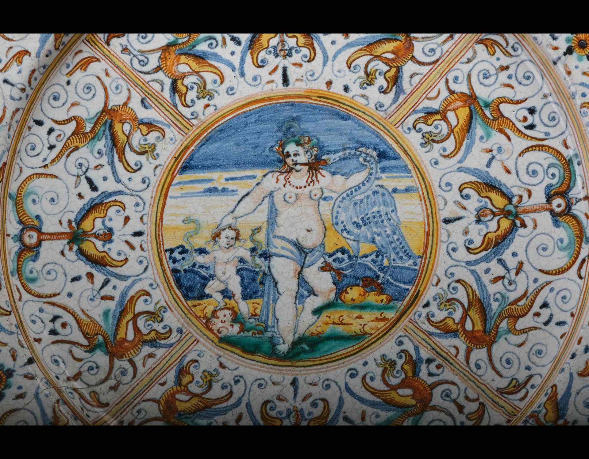 Large Deruta plate, Italy, 17th century - Image 3 of 3