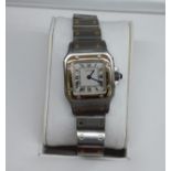 Cartier Santos Cadet unisex in steel and gold