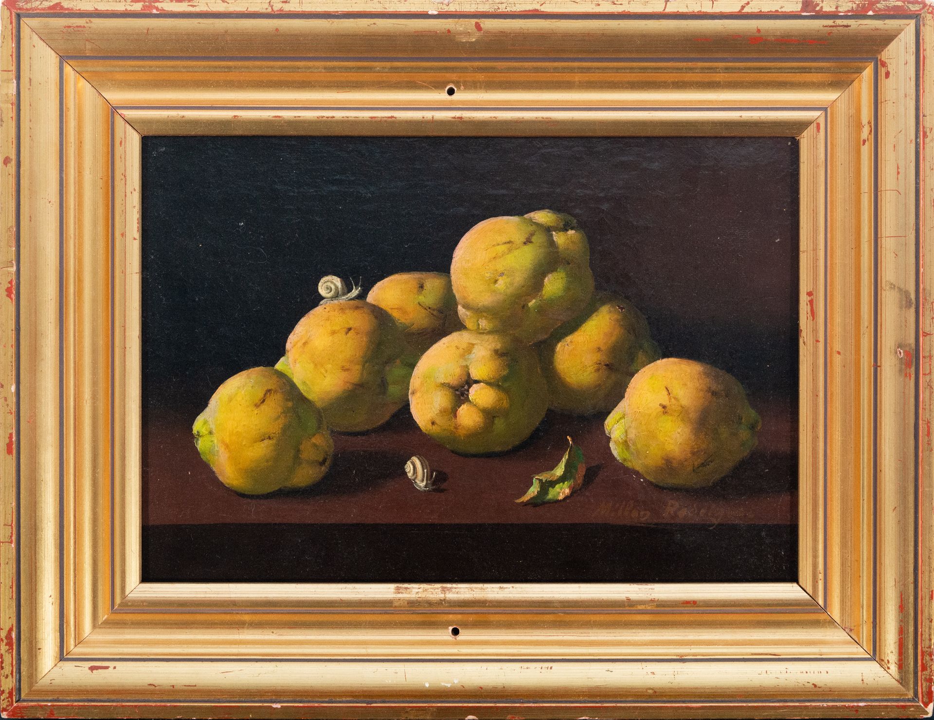 Still Life with Lemons, Millás Rodríguez, Spanish school of the 20th century