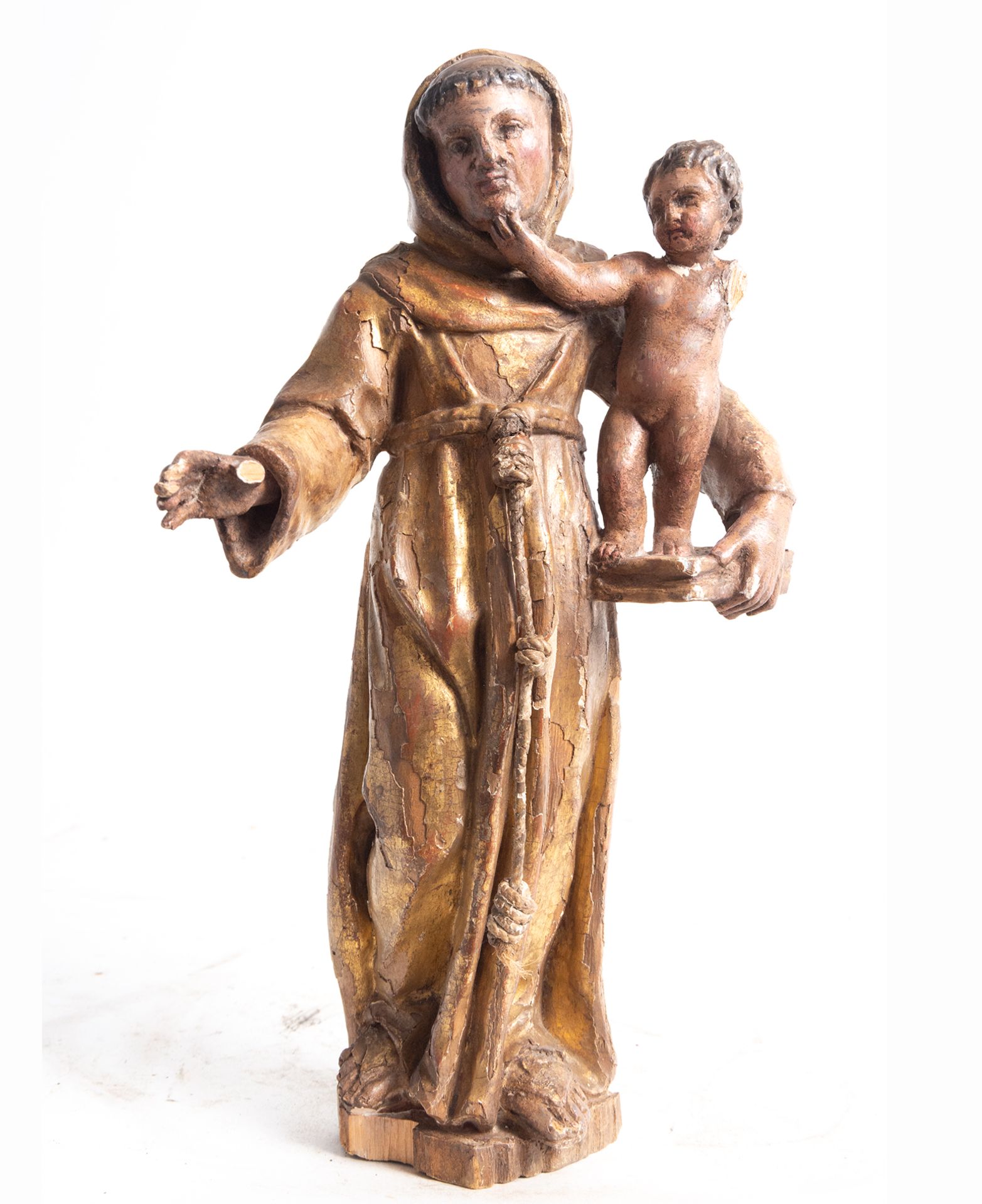 San Antonio with the Child in his arms, Castilian school of the 16th century