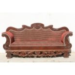 English settee in mahogany, 19th century