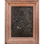 French Neo-Gothic style bronze relief representing Death, 19th century