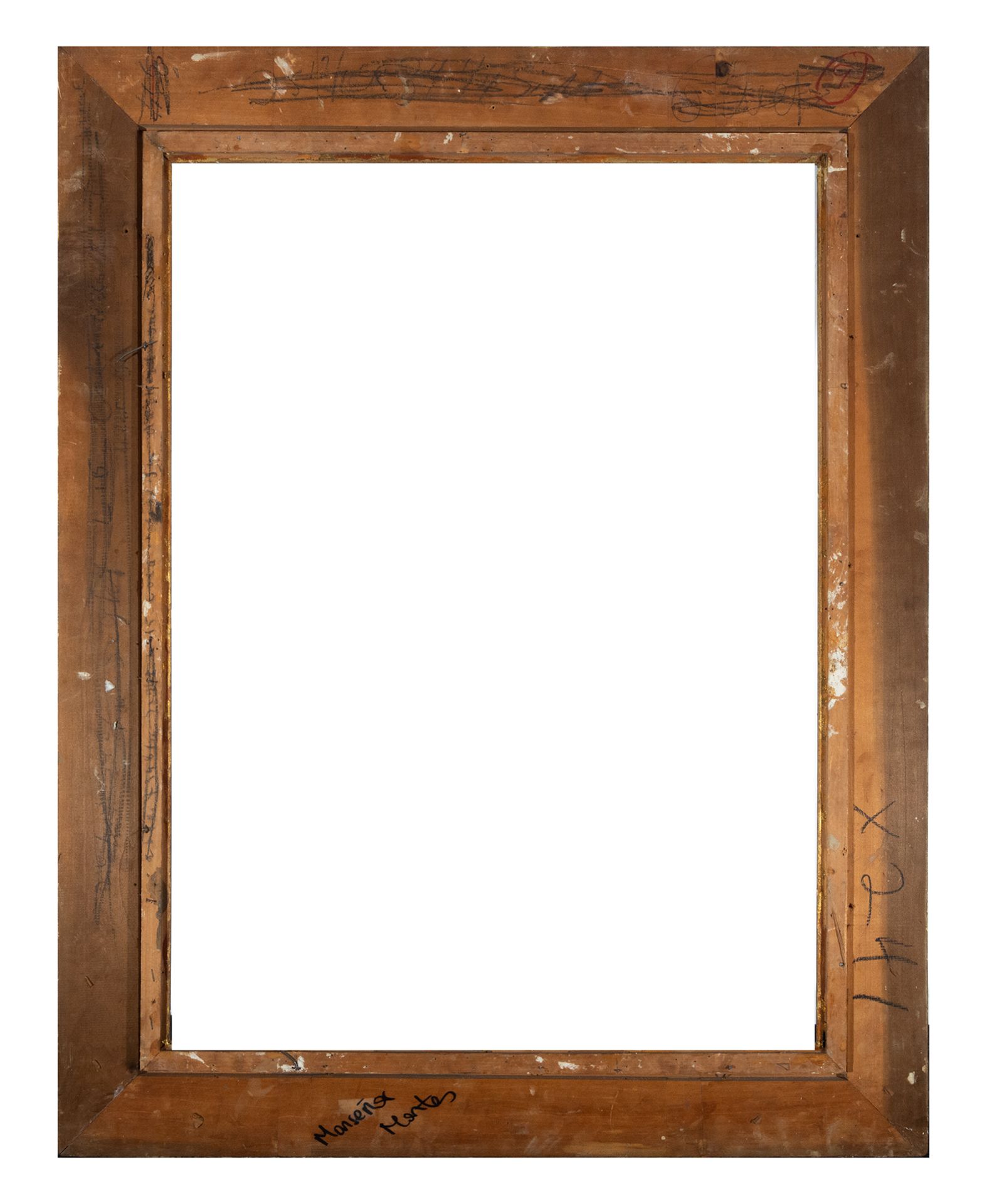 French Louis XV style frame in wood and gilt trim, late 19th century - Image 2 of 2