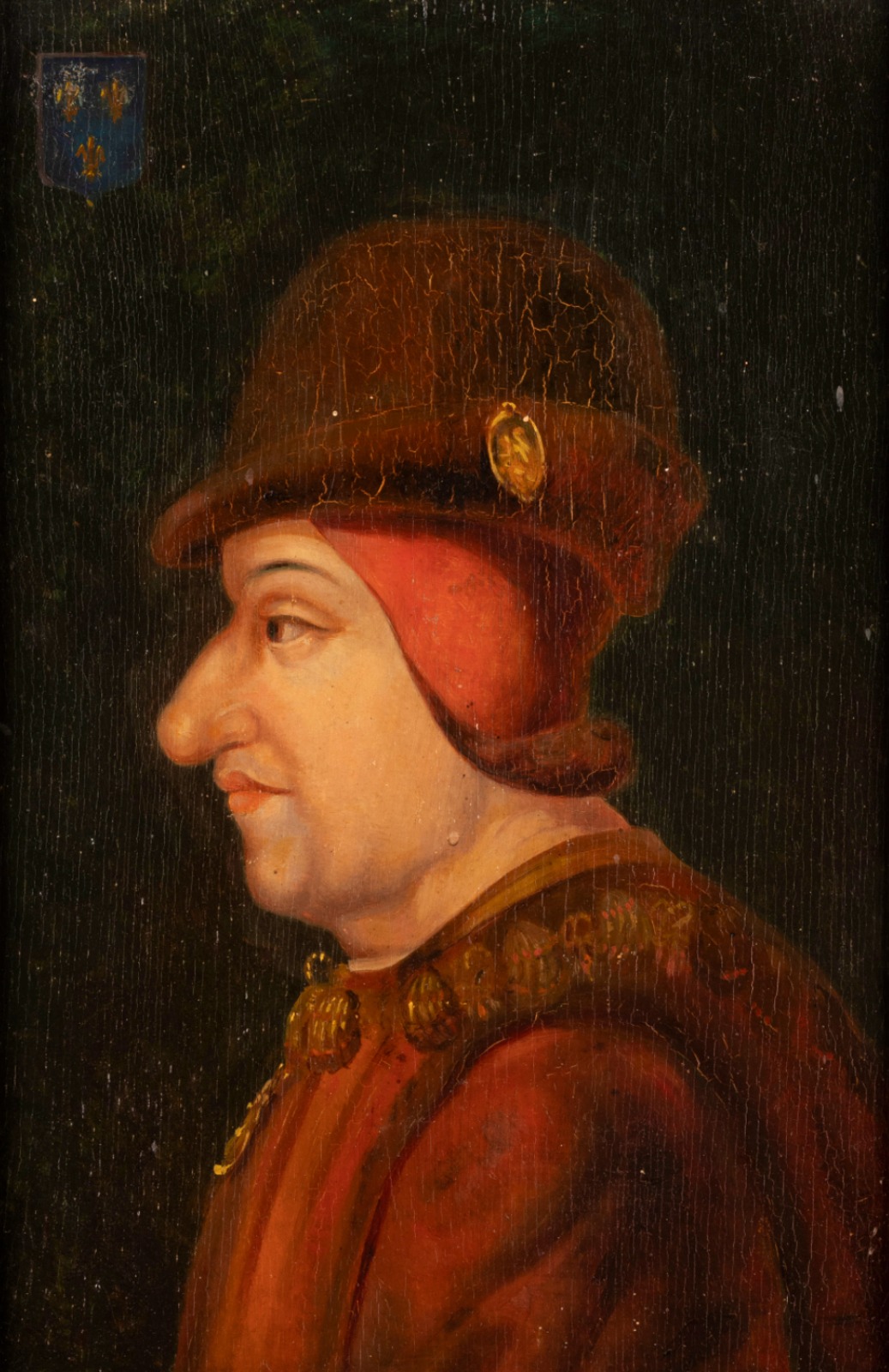 Portrait of Louis XI of France, French school of Fontainebleau 16th - 17th centuries - Image 2 of 3