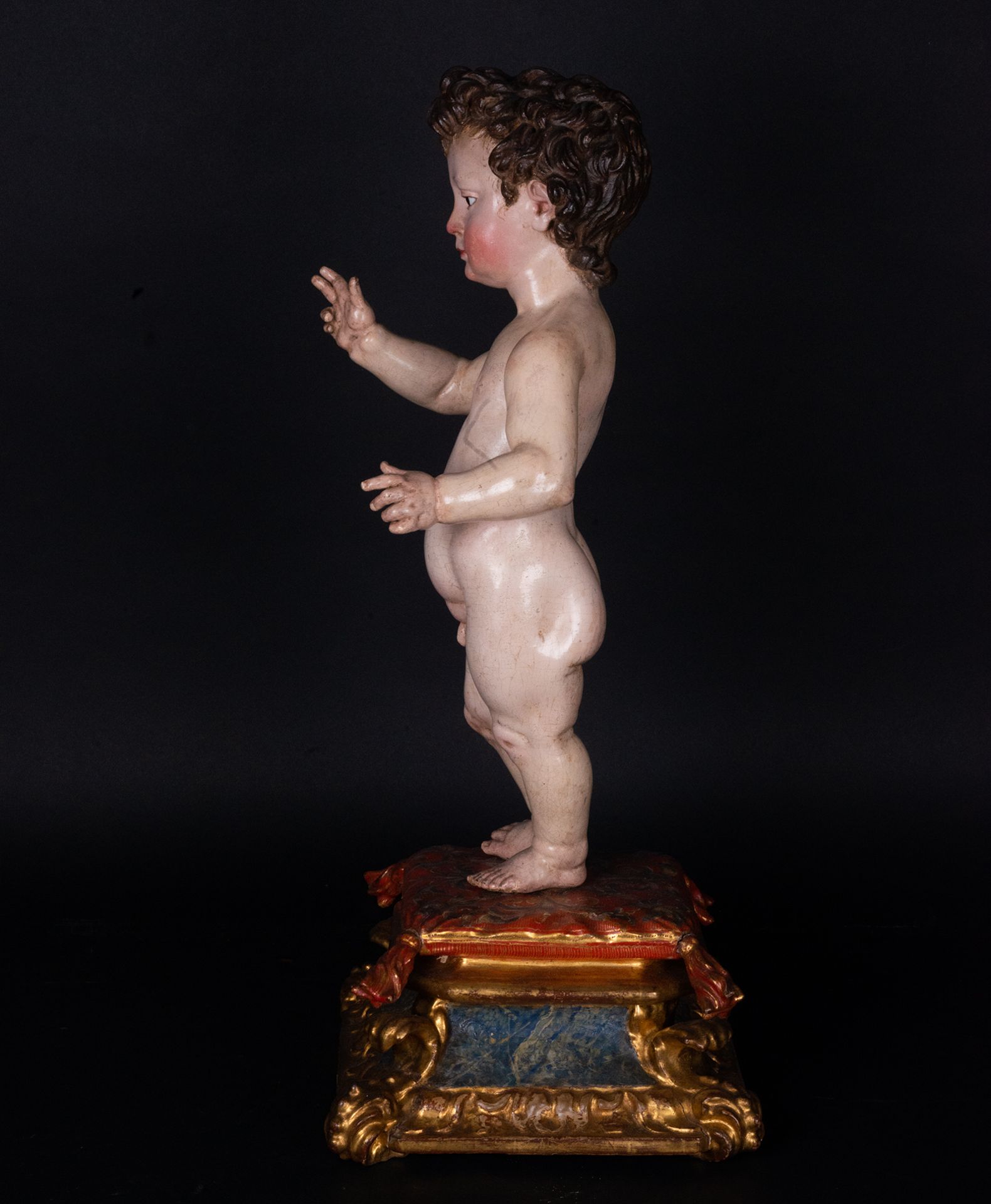 Attributed to the Circle of Juan Martinez Montanes, Enfant Jesus Triumphant, Spanish school of the 1 - Image 6 of 8