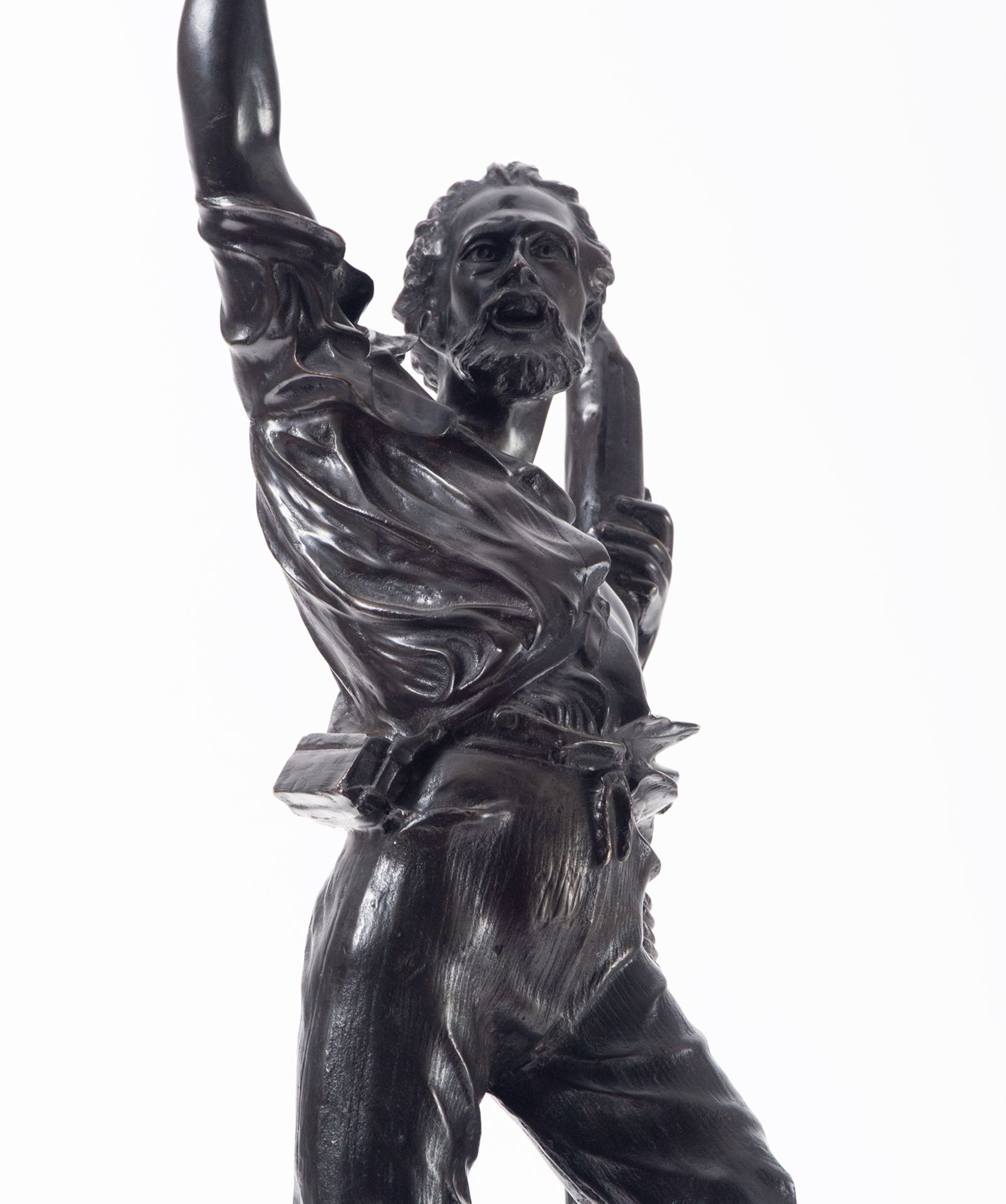 Detresse, castaway figure in patinated bronze, German school from the beginning of the 20th century - Image 6 of 7