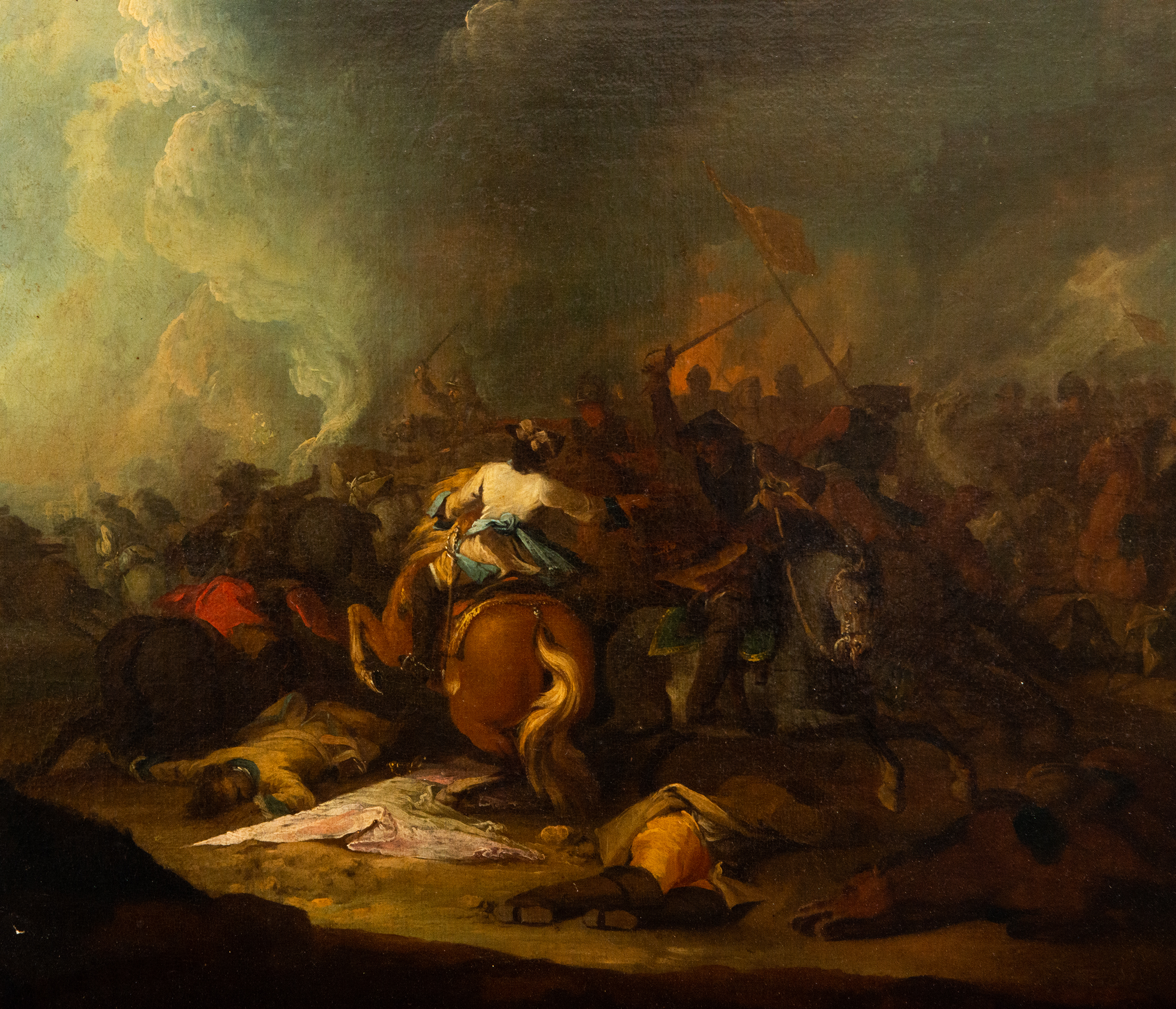 Important Battle Scene, Italian or Austrian school, early 18th century - Image 2 of 4